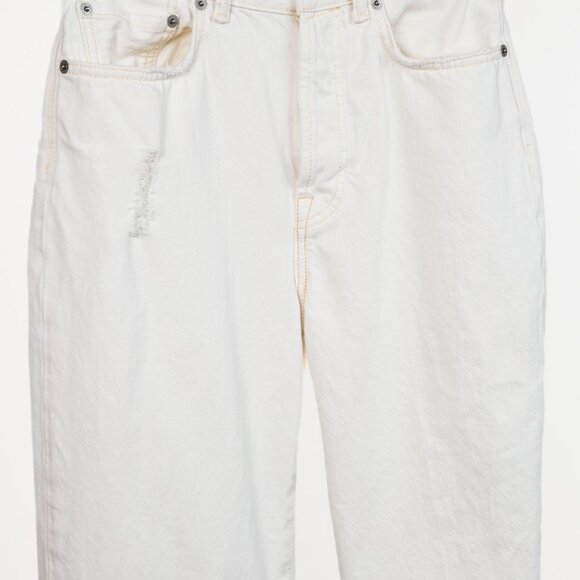 Acne Studios Mece Beaten White Distressed High-Waisted Jeans - Picture 4 of 12
